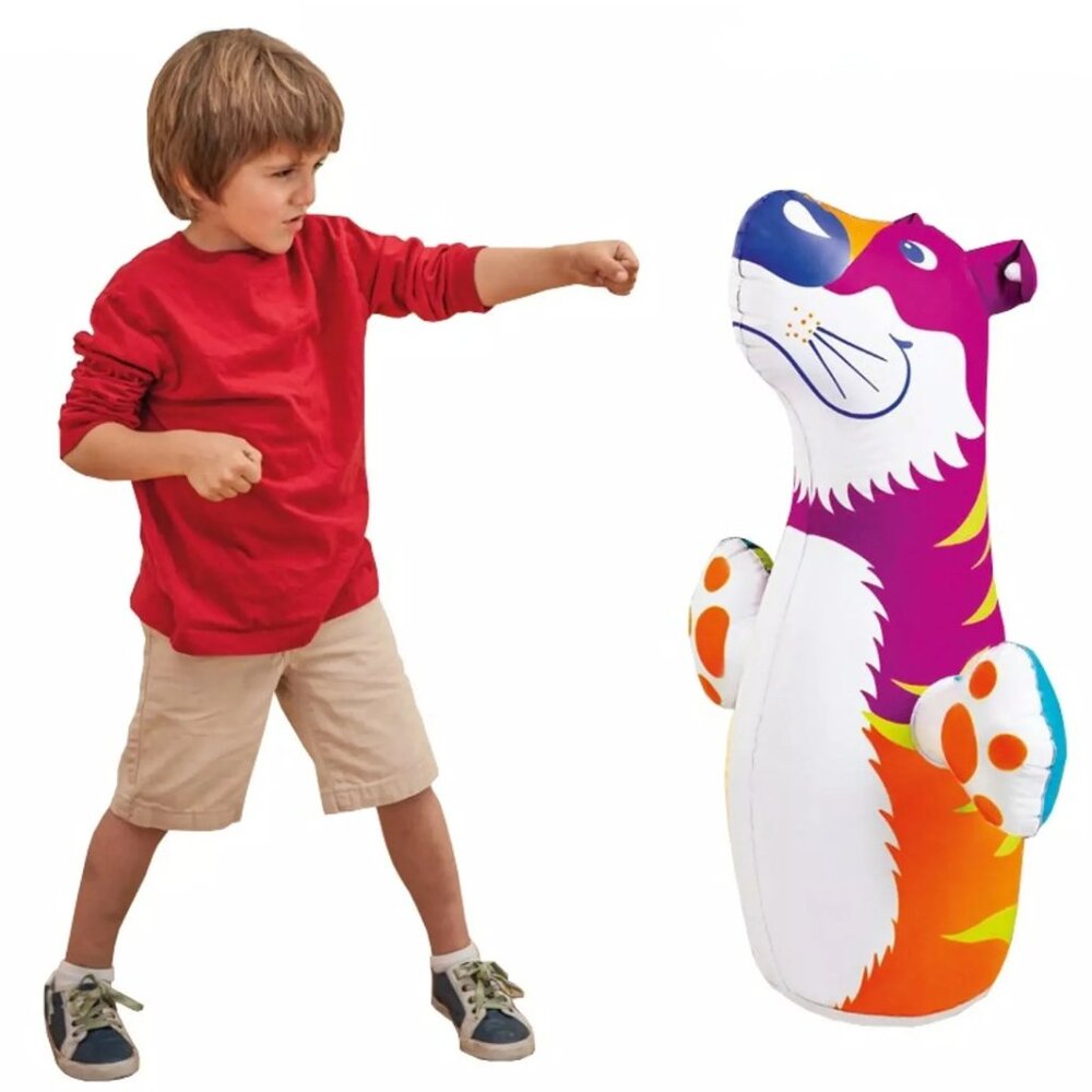 3/$55❤️INTEX Wet Set 3D Bop Bag Tiger Inflatable Blow-Up Punching Bag Kids Toy